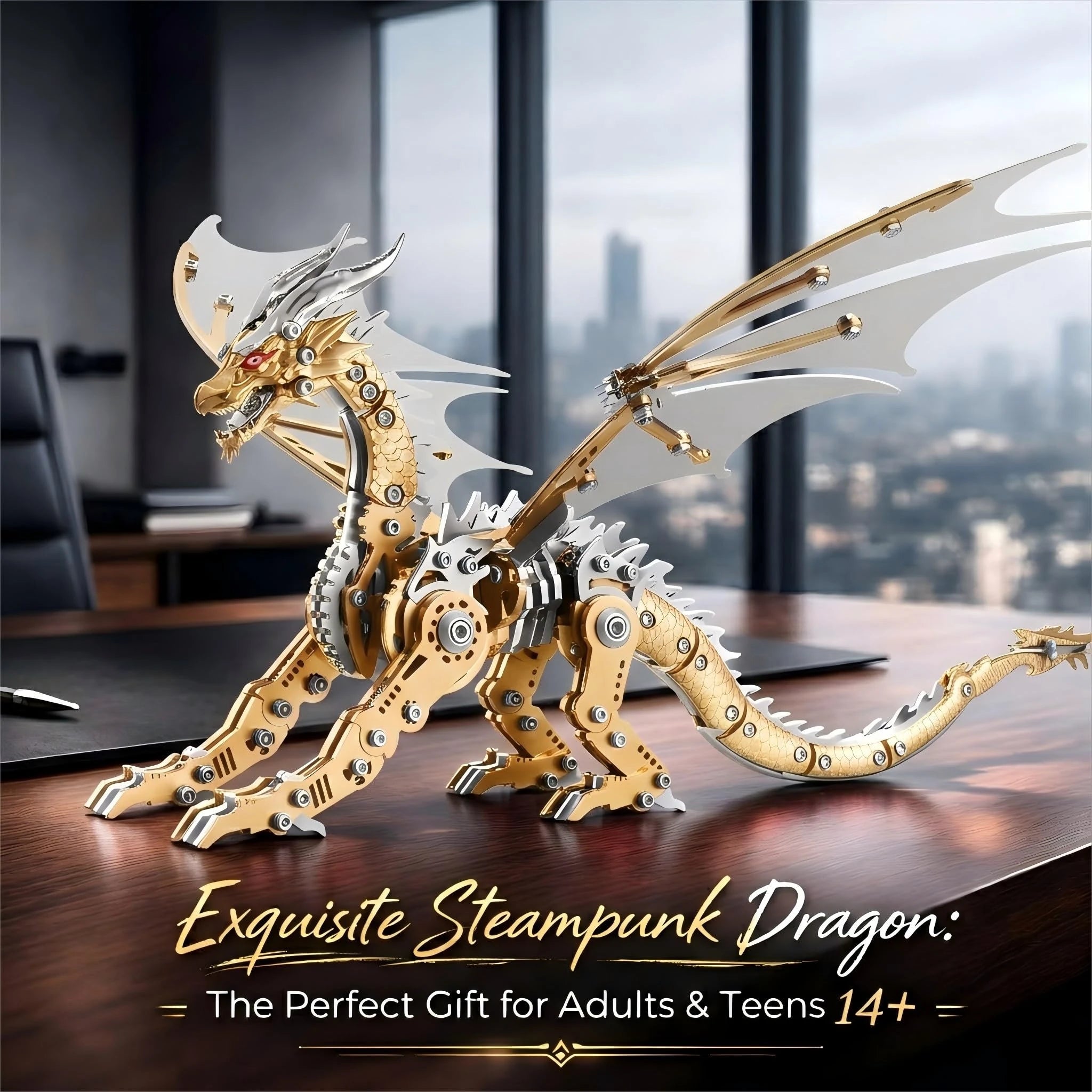 Mechanical Dragon Metal Model Kit – DIY 3D Puzzle Assembly