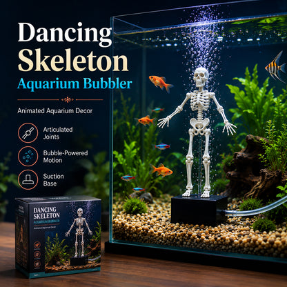 Aquarium Skeleton Wobble Decoration - Moving Skeleton