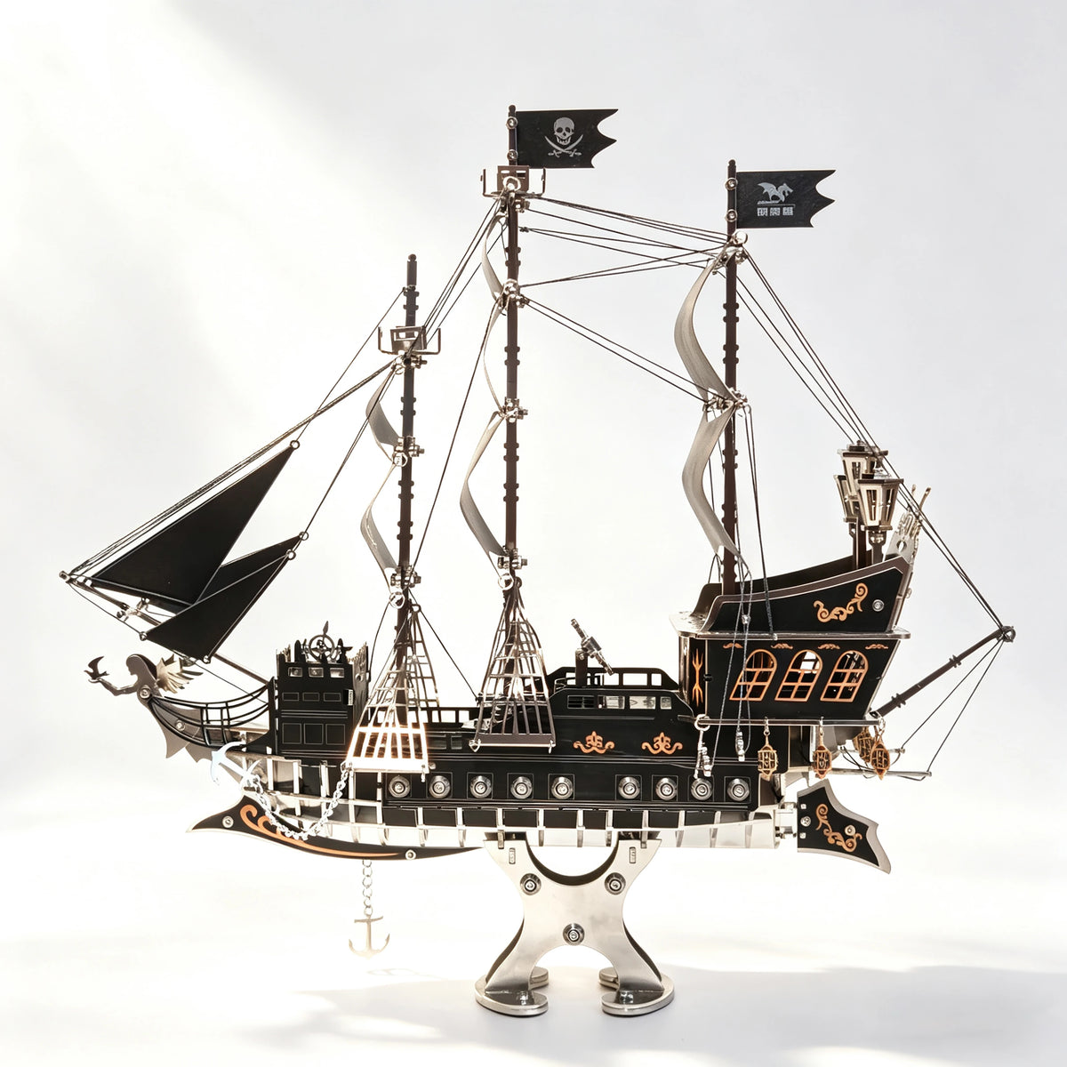 Pirate Ship – 3D Metal Model Kit, DIY Assembly Collectible – 420 Pieces