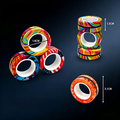 Magnetic Fidget Rings – Fun Stress Relief Toy for Kids & Adults