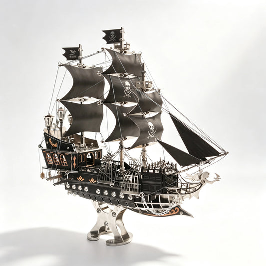 Pirate Ship – 3D Metal Model Kit, DIY Assembly Collectible – 420 Pieces