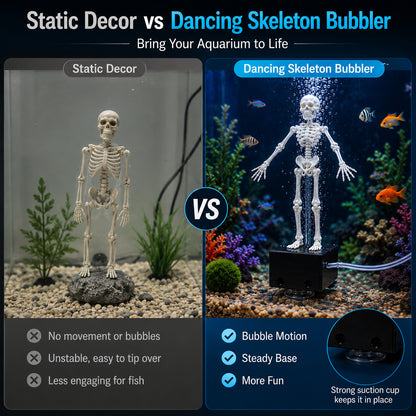 Aquarium Skeleton Wobble Decoration - Moving Skeleton