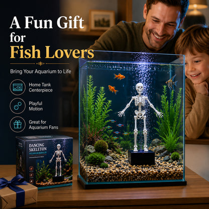 Aquarium Skeleton Wobble Decoration - Moving Skeleton