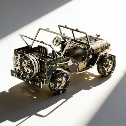 Ironclad Jeep – Camouflage 3D Metal Model Kit, DIY Assembly Collectible – 222 Pieces