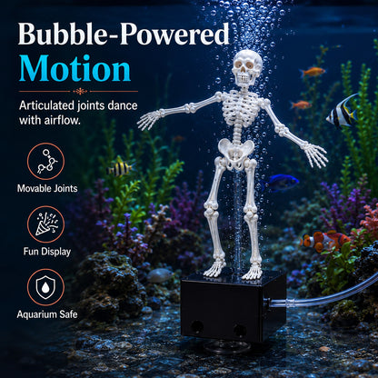 Aquarium Skeleton Wobble Decoration - Moving Skeleton