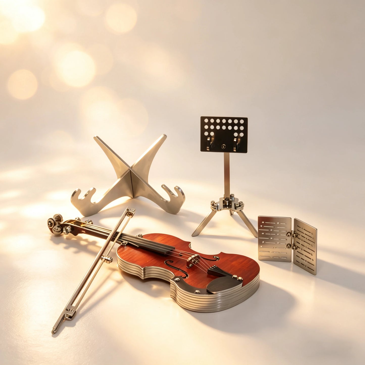 Violin Serenade – Musical 3D Metal Model Kit, DIY Assembly Collectible – 135 Pieces