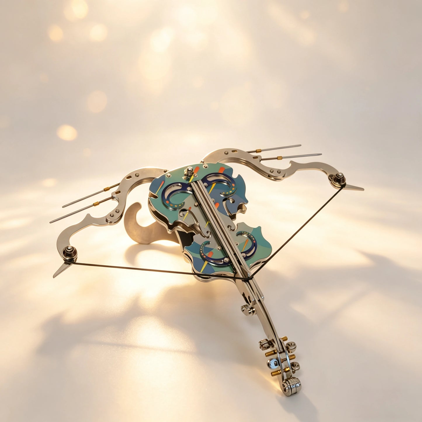 Violin Crossbow – 3D Metal Model Kit, DIY Assembly Collectible – 170 Pieces