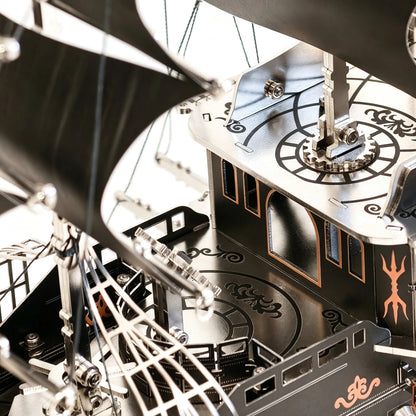 Pirate Ship – 3D Metal Model Kit, DIY Assembly Collectible – 420 Pieces