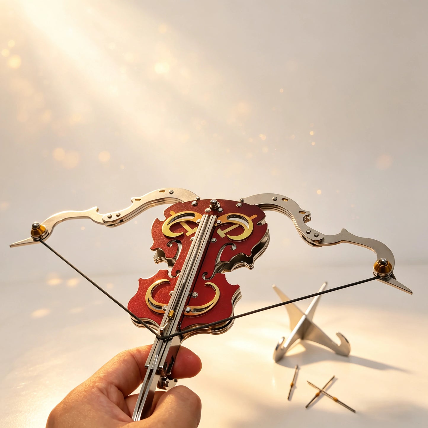 Violin Crossbow – 3D Metal Model Kit, DIY Assembly Collectible – 170 Pieces