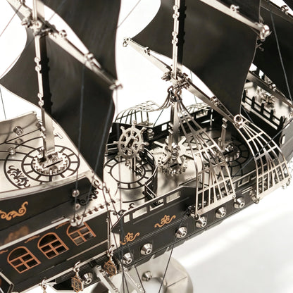 Pirate Ship – 3D Metal Model Kit, DIY Assembly Collectible – 420 Pieces