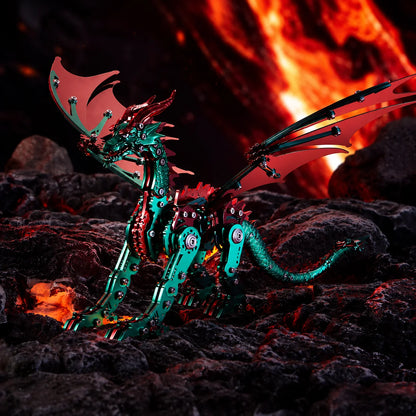 Mechanical Dragon – Metal Model Kit, DIY Assembly Collectible – 313 Pieces