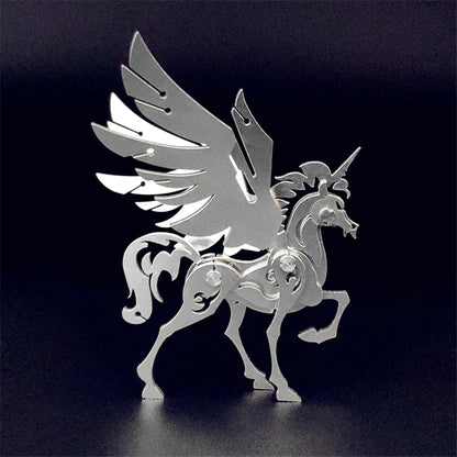 Little Unicorn – Mechanical Metal Model Kit, DIY Assembly Collectible – 23 Pieces