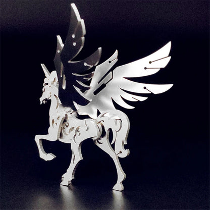 Little Unicorn – Mechanical Metal Model Kit, DIY Assembly Collectible – 23 Pieces