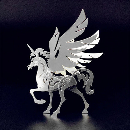 Little Unicorn – Mechanical Metal Model Kit, DIY Assembly Collectible – 23 Pieces