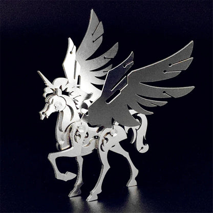 Little Unicorn – Mechanical Metal Model Kit, DIY Assembly Collectible – 23 Pieces