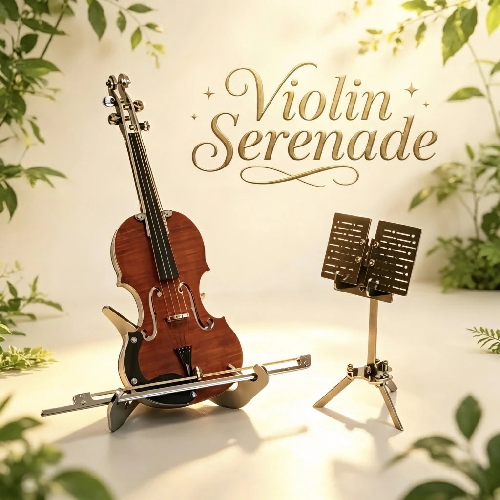 Violin Serenade – Musical 3D Metal Model Kit, DIY Assembly Collectible – 135 Pieces