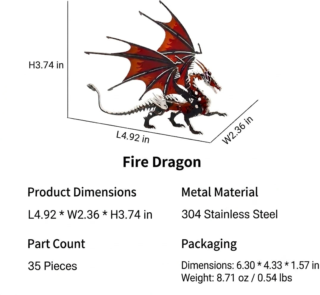 Elemental Dragon – Metal 3D Puzzle Model Kit