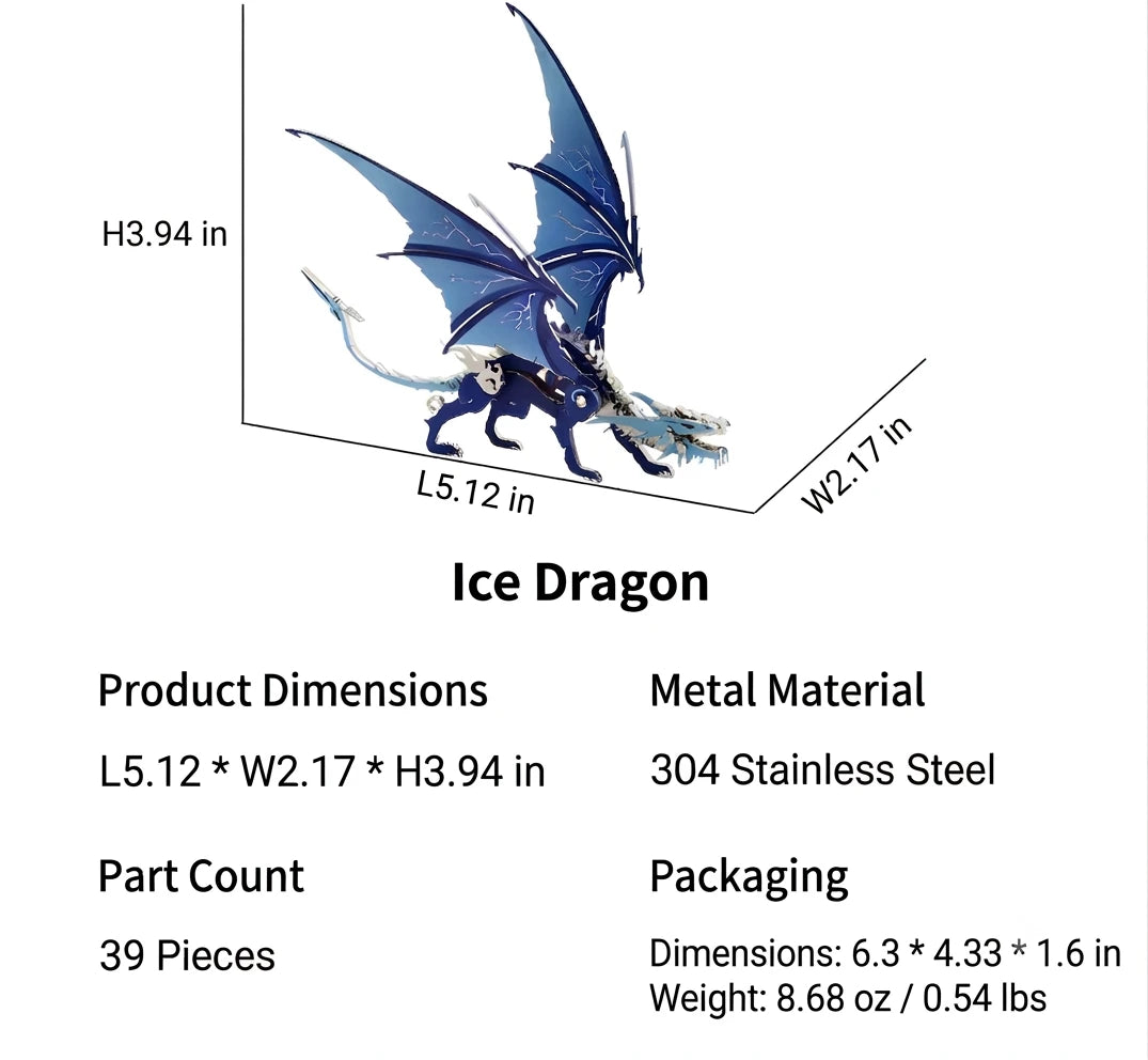 Elemental Dragon – Metal 3D Puzzle Model Kit