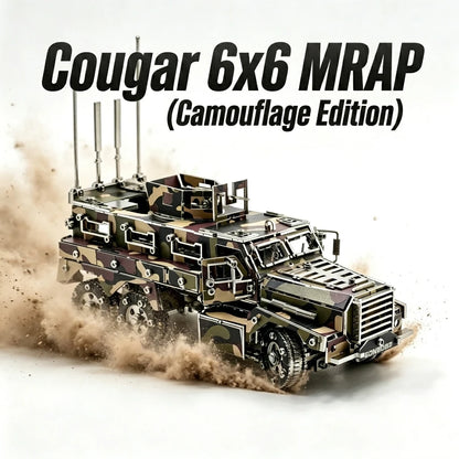 Cougar 6×6 MRAP – Camouflage 3D Metal Model Kit, DIY Assembly Collectible – 581 Pieces