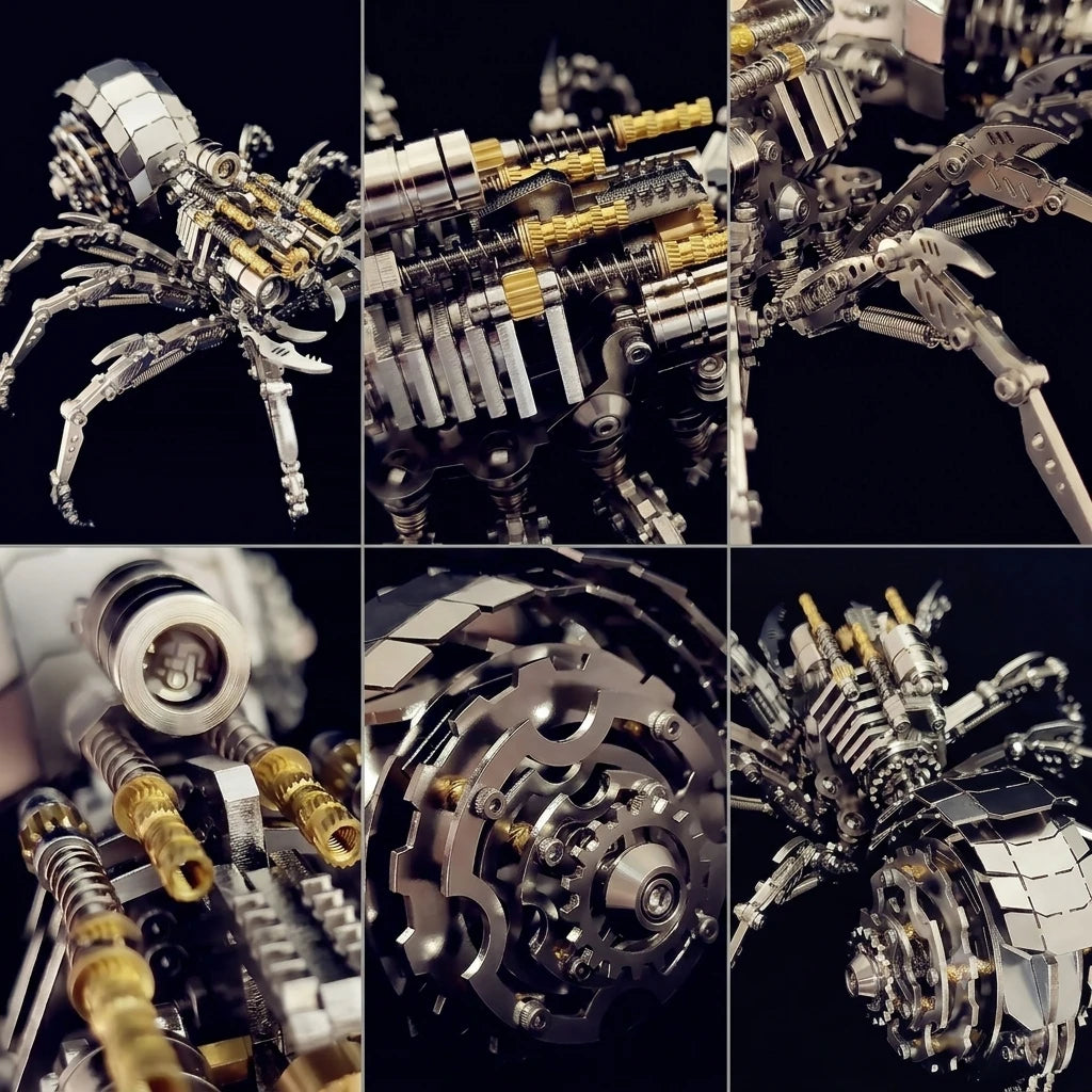 Spider King – Mechanical Metal Model Kit, DIY Assembly Collectible – 510 Pieces