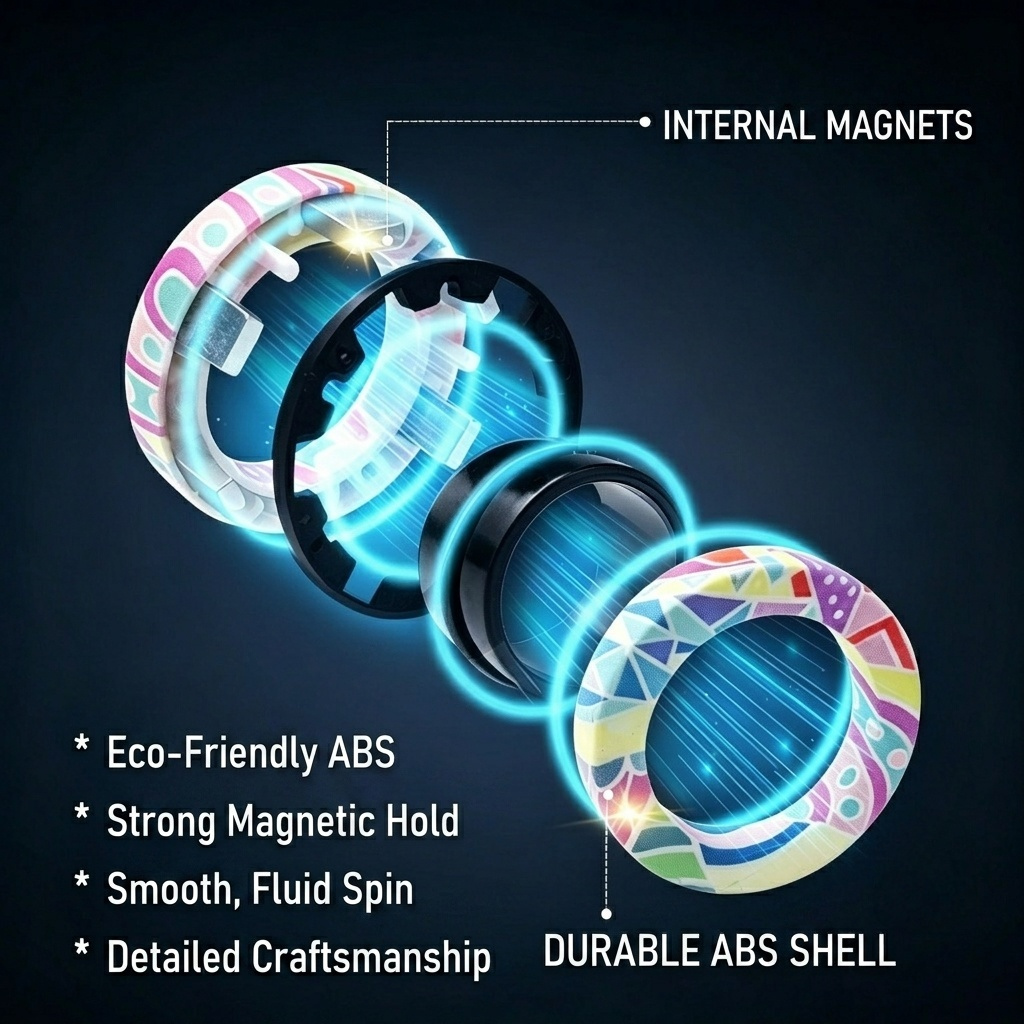 Magnetic Fidget Rings – Fun Stress Relief Toy for Kids & Adults