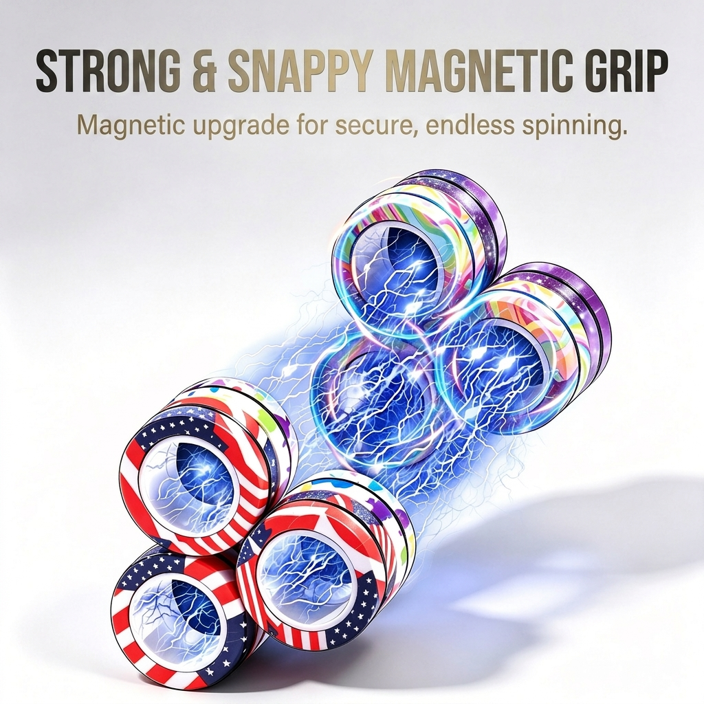Magnetic Fidget Rings – Fun Stress Relief Toy for Kids & Adults