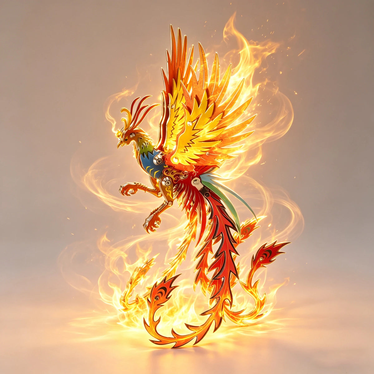 Phoenix Plus – 3D Metal Model Kit, DIY Assembly Collectible – 110 Pieces