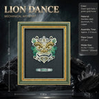 Butterfly & Lion Dance – 3D Metal Wall Art Kit, DIY Assembly Collectible – 308 Pieces