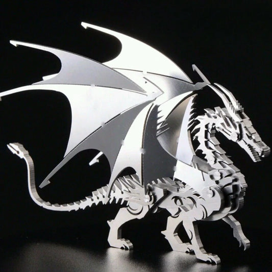 Fire Dragon – Mechanical Metal Model Kit, DIY Assembly Collectible – 35 Pieces