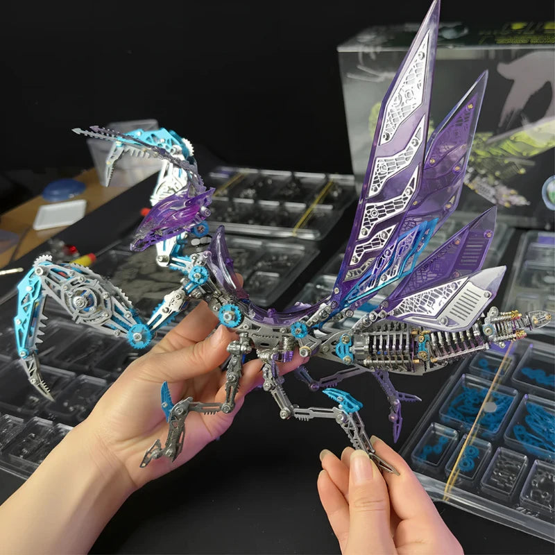 Praying Mantis King – Mechanical Metal Model Kit, DIY Assembly Collectible – 1109 Pieces