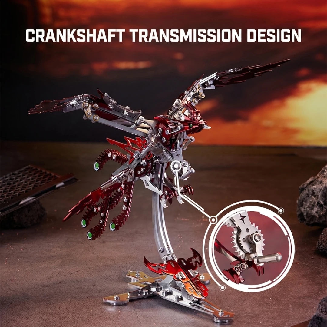 Mechanical Phoenix – Mechanical Metal Model Kit, DIY Assembly Collectible – 358 Pieces