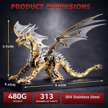 Pteranodon – Mechanical Metal Model Kit, DIY Assembly Collectible – 313 Pieces