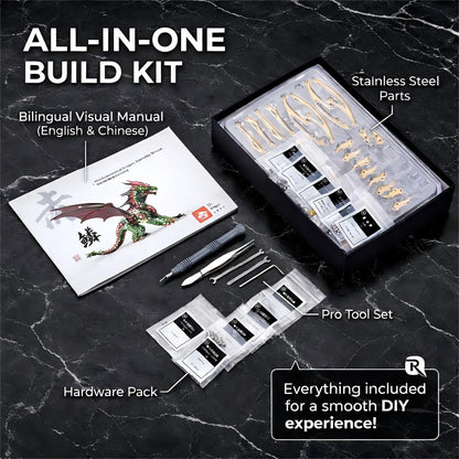 Pteranodon – Mechanical Metal Model Kit, DIY Assembly Collectible – 313 Pieces