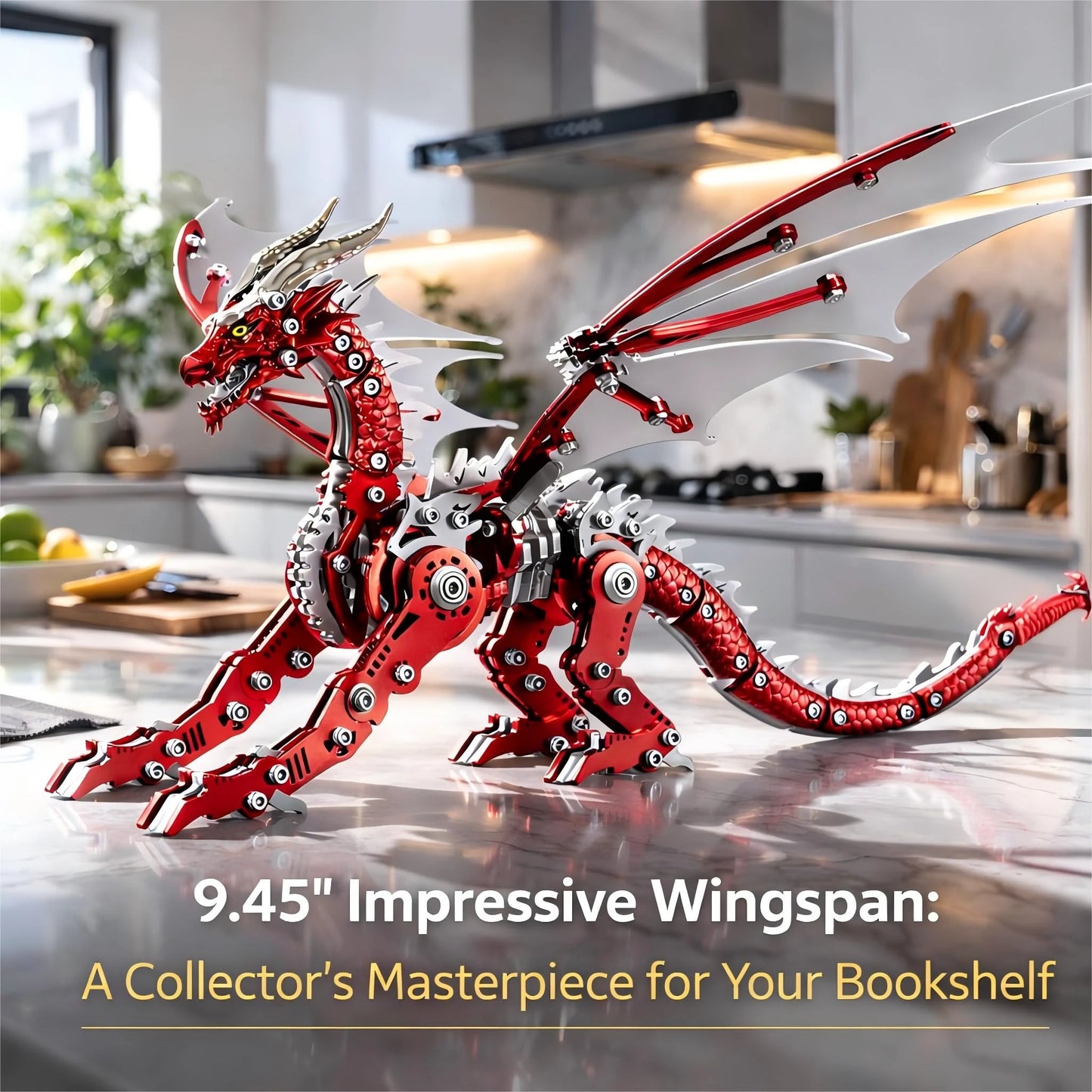Pteranodon – Mechanical Metal Model Kit, DIY Assembly Collectible – 313 Pieces