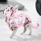 Dreamy Cat – Mechanical Metal Model Kit, DIY Assembly Collectible – 37 Pieces