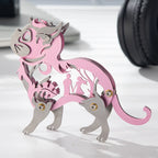 Dreamy Cat – Mechanical Metal Model Kit, DIY Assembly Collectible – 37 Pieces